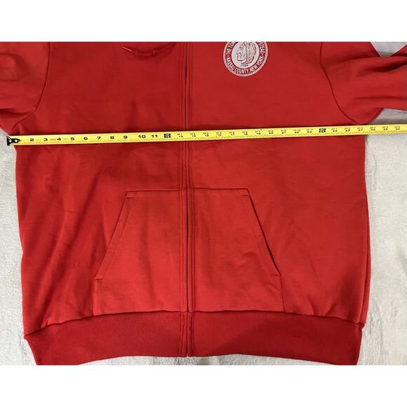 Camber 3X Tall Heavy Thermal Red USA Made Full Zip Hoodie Reflector Jacket LI NY - Picture 12 of 15